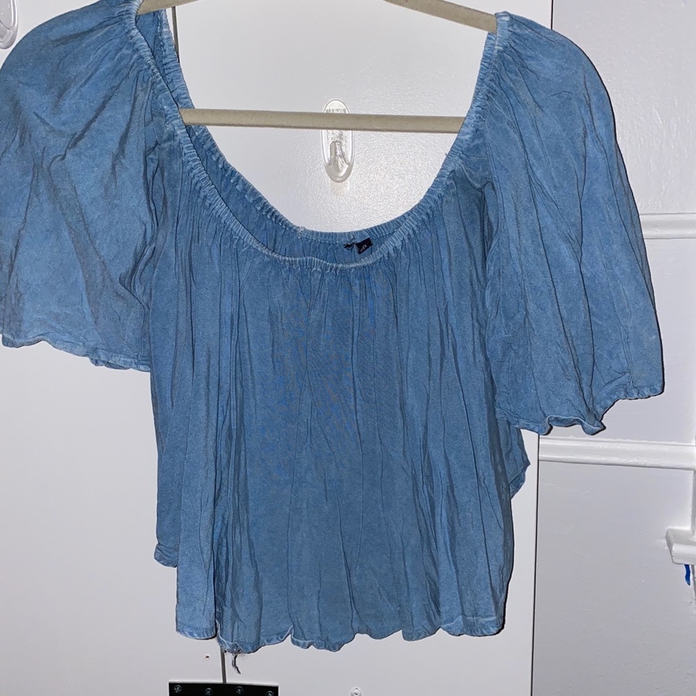 Denim crop top